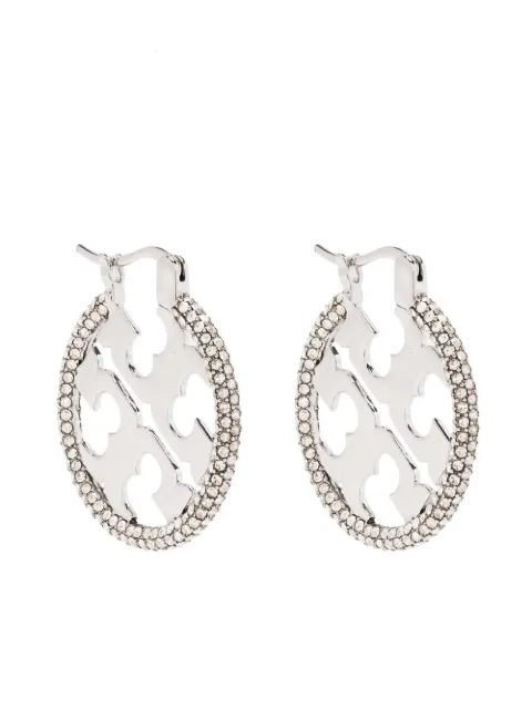 Tory Burch logo round earrings