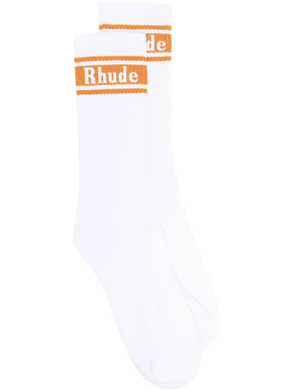 

Rhude intarsia-knit logo socks - White