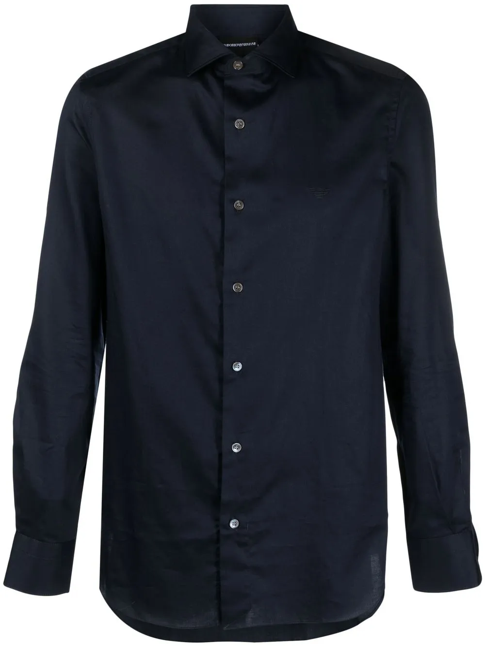 

Emporio Armani logo-embroidered long-sleeve shirt - Blue