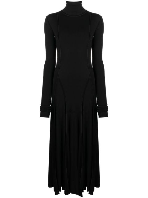 QUIRA - panelled pleated maxi dress