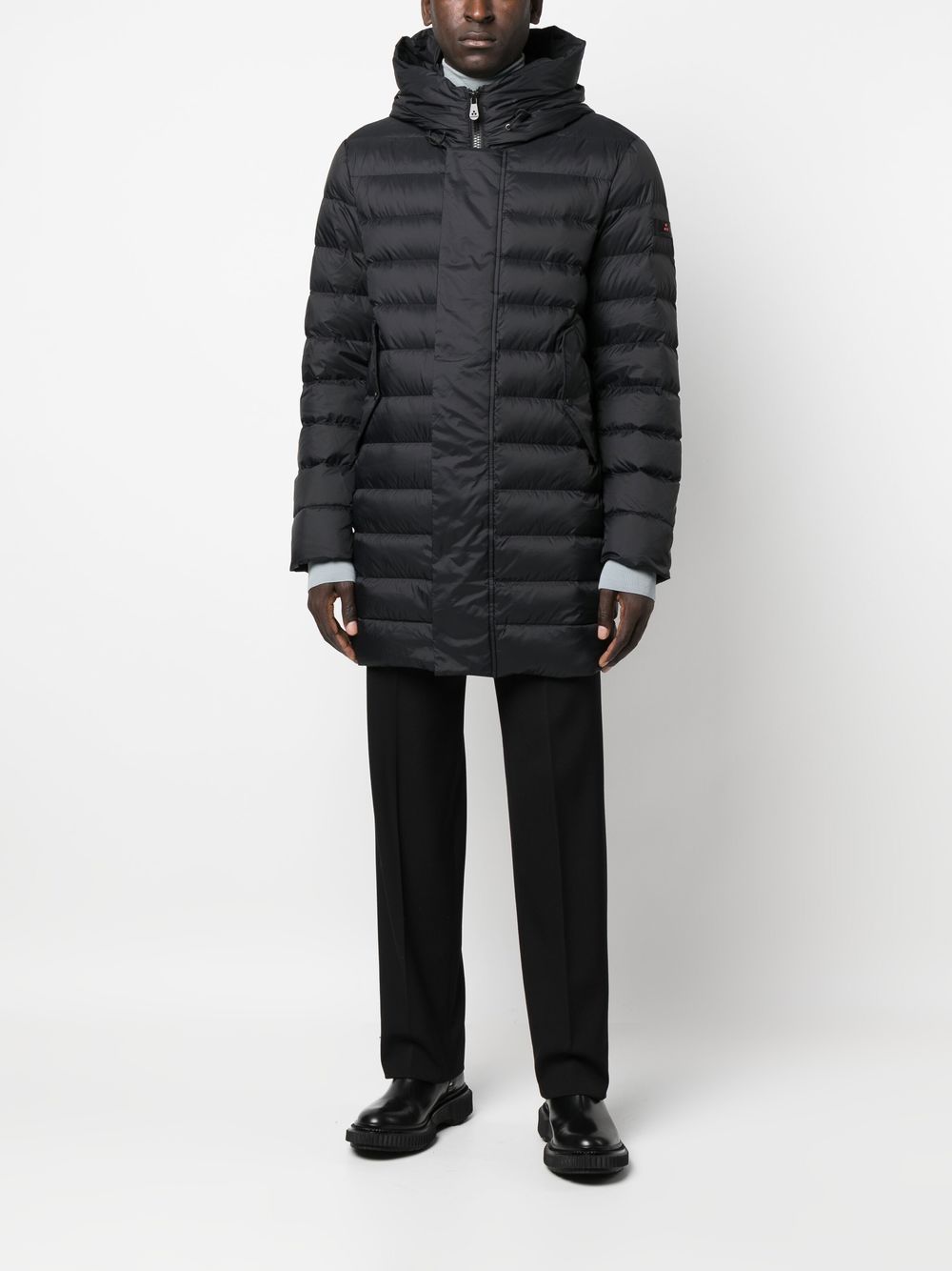 Peuterey logo-patch Padded Down Coat - Farfetch