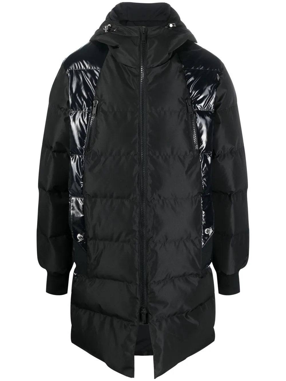 

LES HOMMES padded-panel mid-length jacket - Black