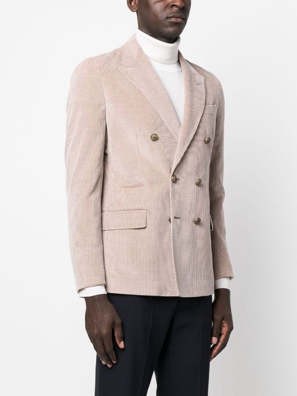 corduroy double breasted blazer