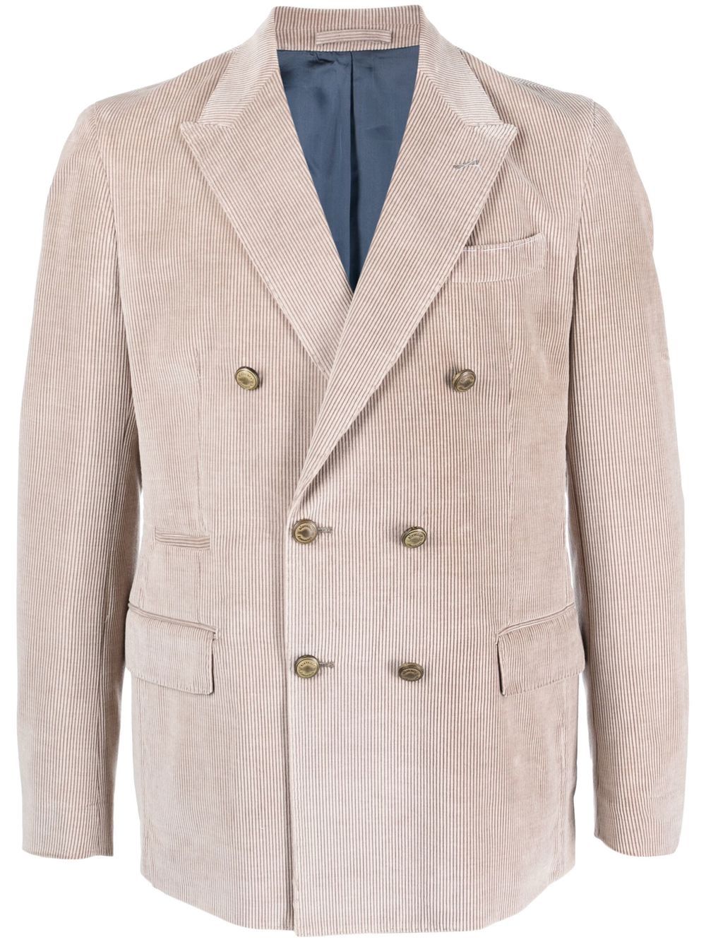 

Eleventy double-breasted corduroy blazer - Neutrals