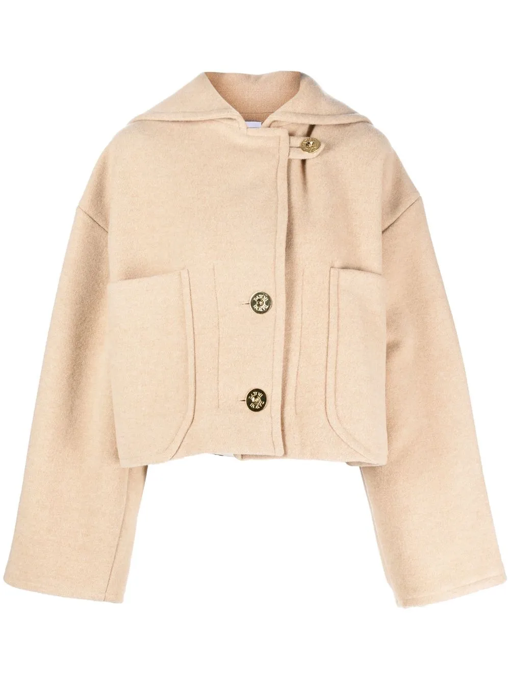 

Patou cropped wide-sleeve jacket - Neutrals