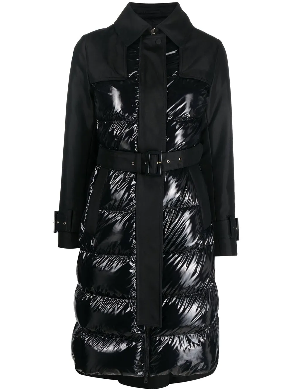 

Herno padded-front belted trench coat - Negro