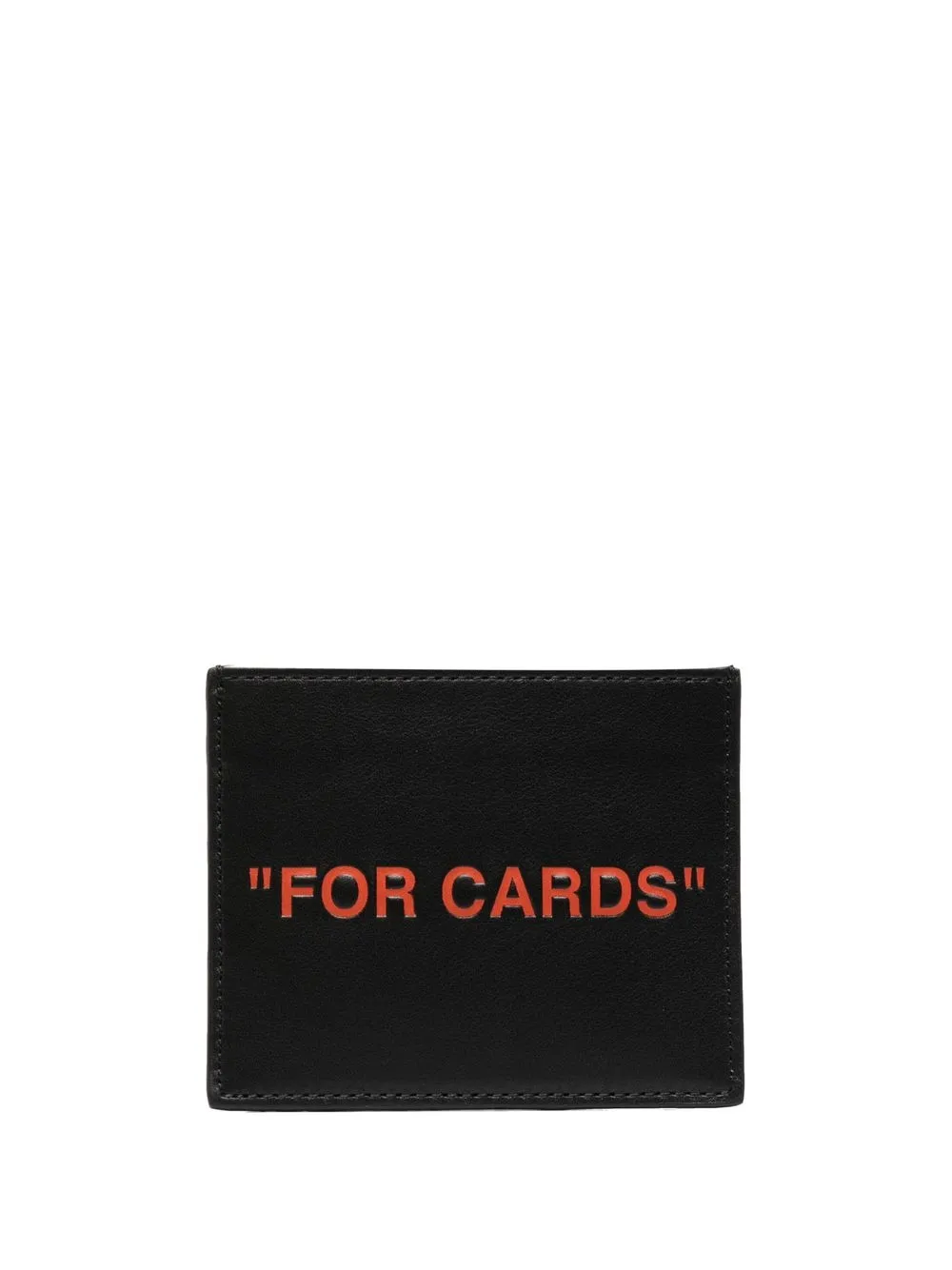 

Off-White slogan-print cardholder - Black