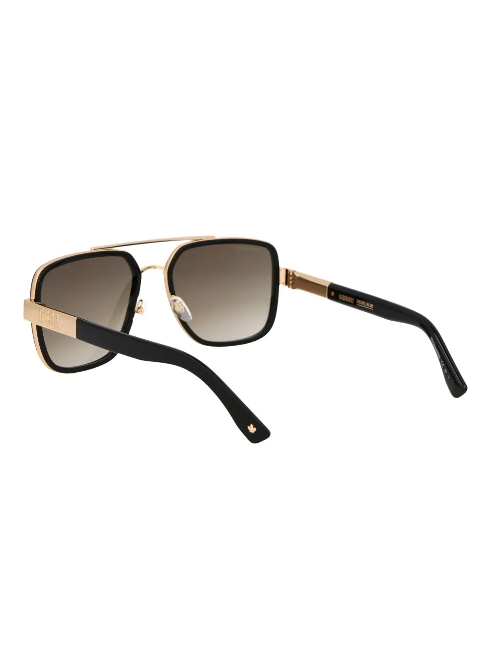DSQUARED2 EYEWEAR Zonnebril met logo-reliëf Zwart