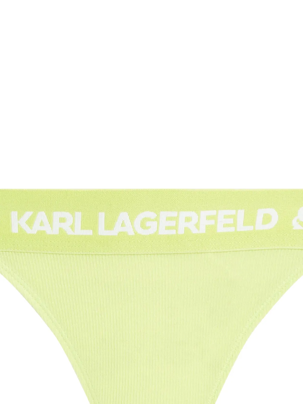 Karl Lagerfeld Logo-waistband Briefs In Green