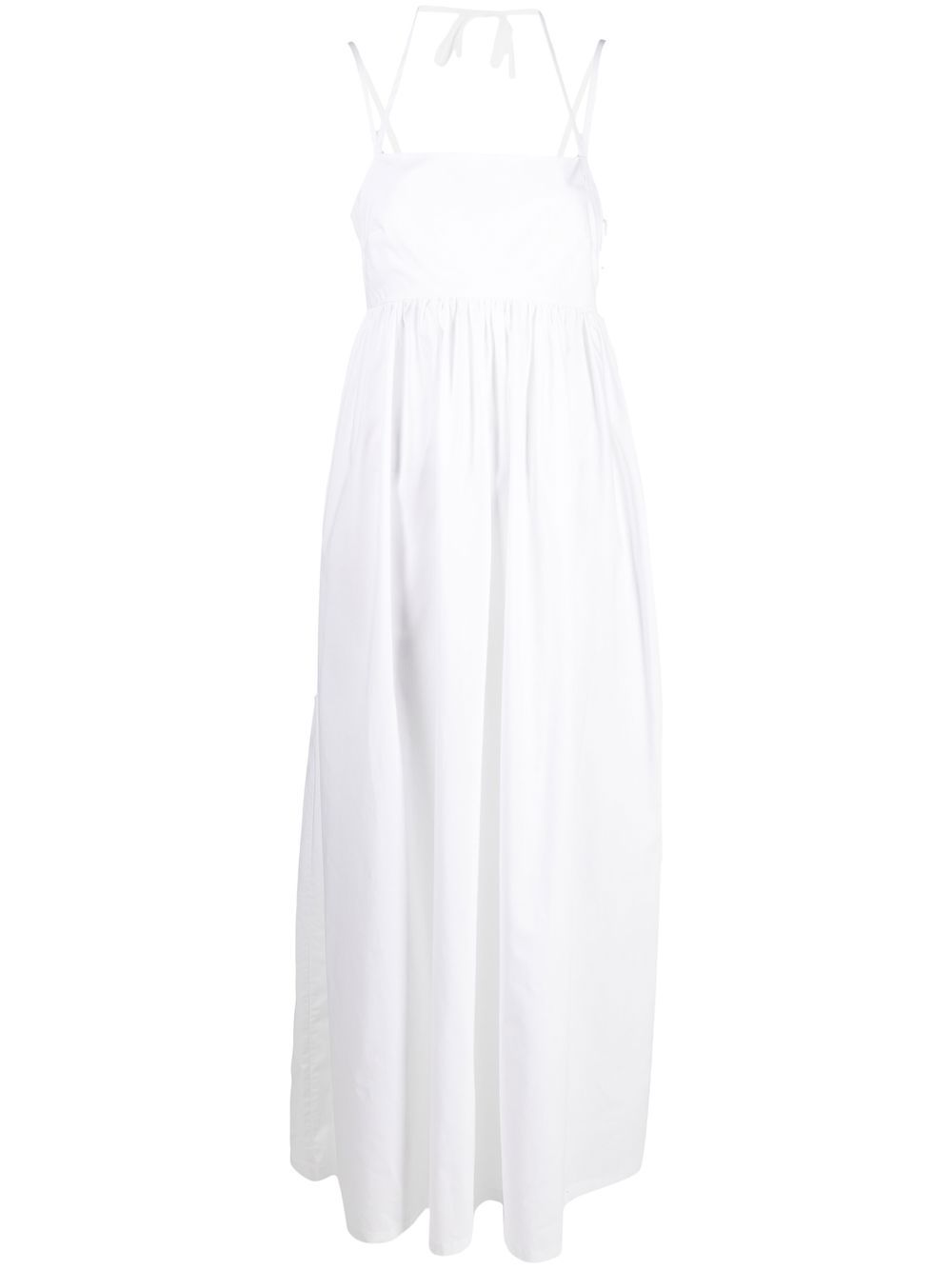 

Karl Lagerfeld monogram-plaque maxi beach dress - White