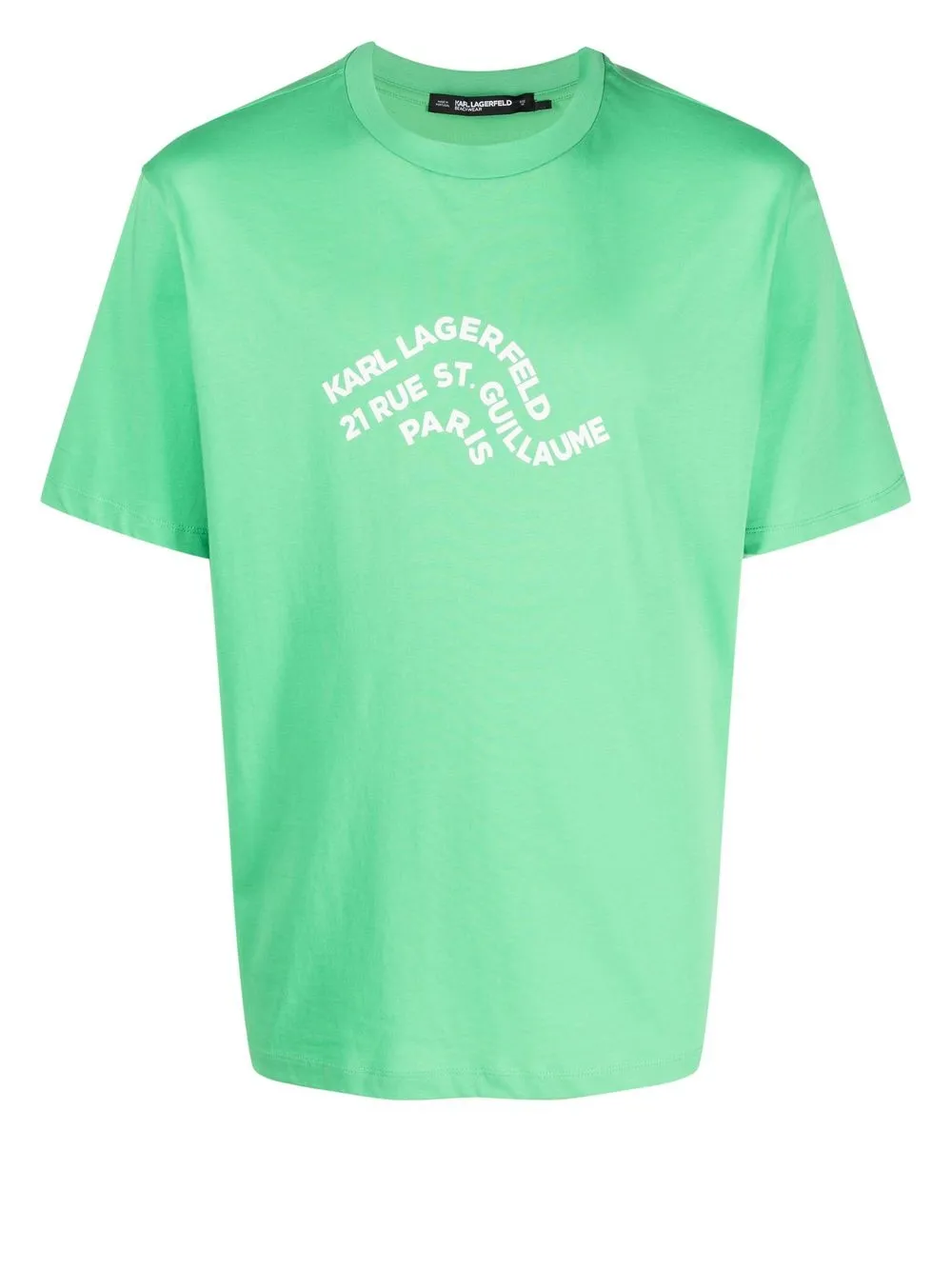 

Karl Lagerfeld wave logo short-sleeve T-shirt - Green