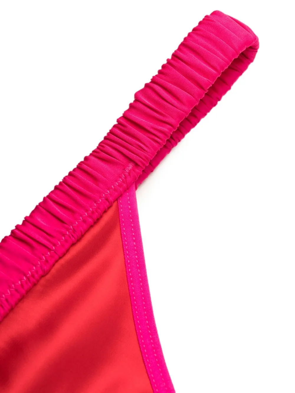 Karl Lagerfeld Two-tone Satin Thong In Red