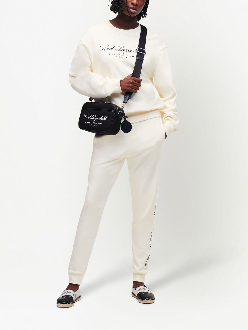 Karl Lagerfeld x Hotel Karl sweater met geborduurd logo - Wit