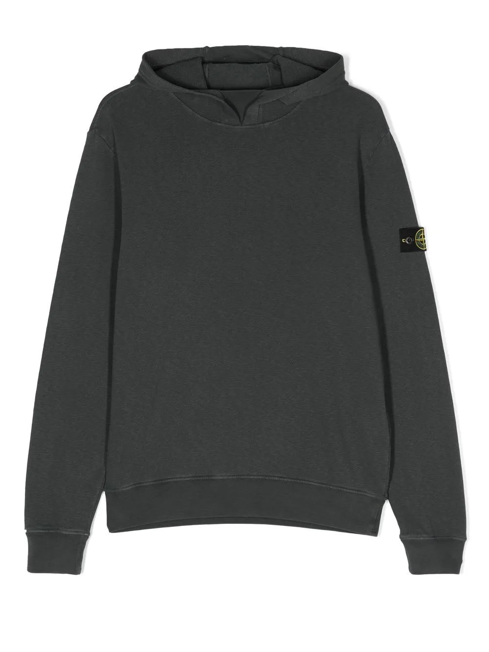 

Stone Island Junior logo-patch long-sleeve hoodie - Grey