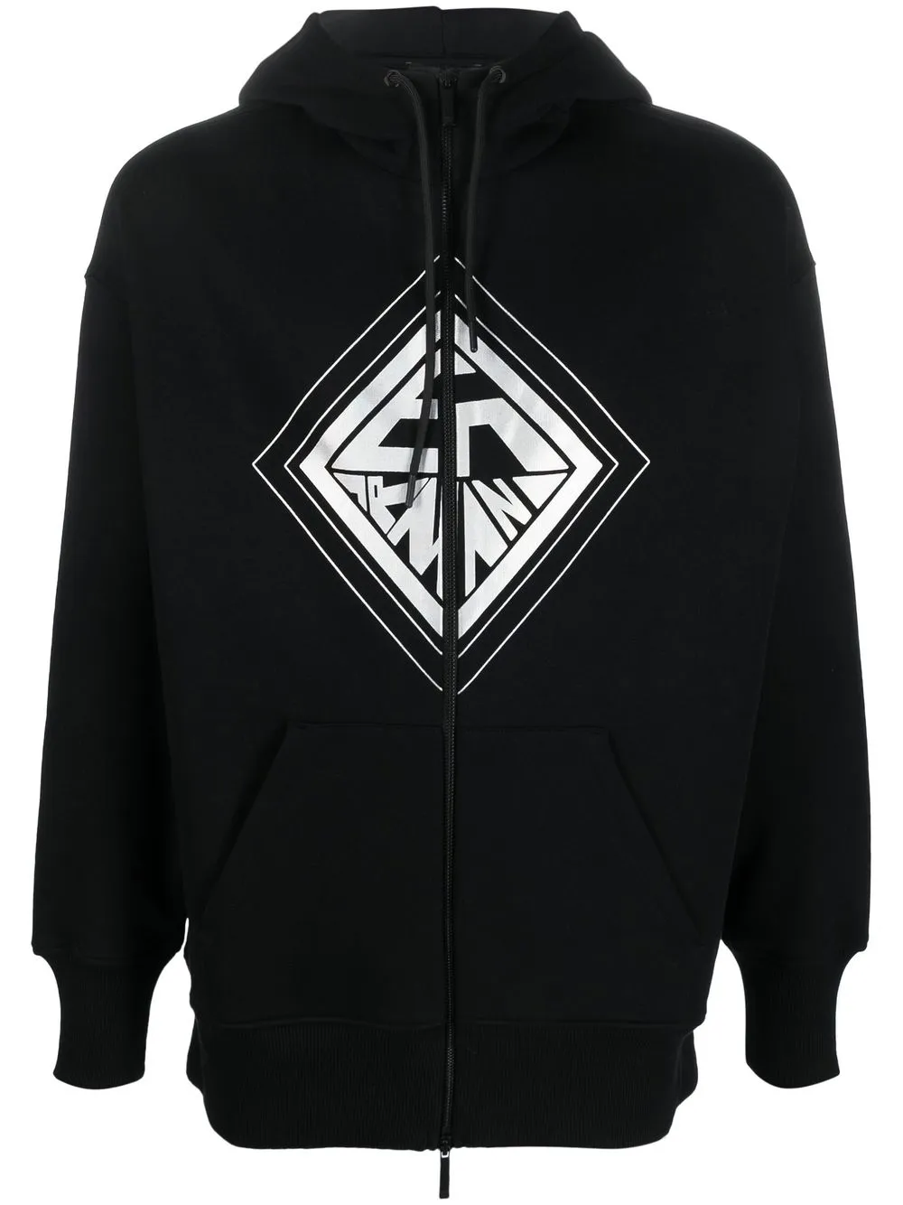 

Emporio Armani logo-print zip-up hoodie - Black