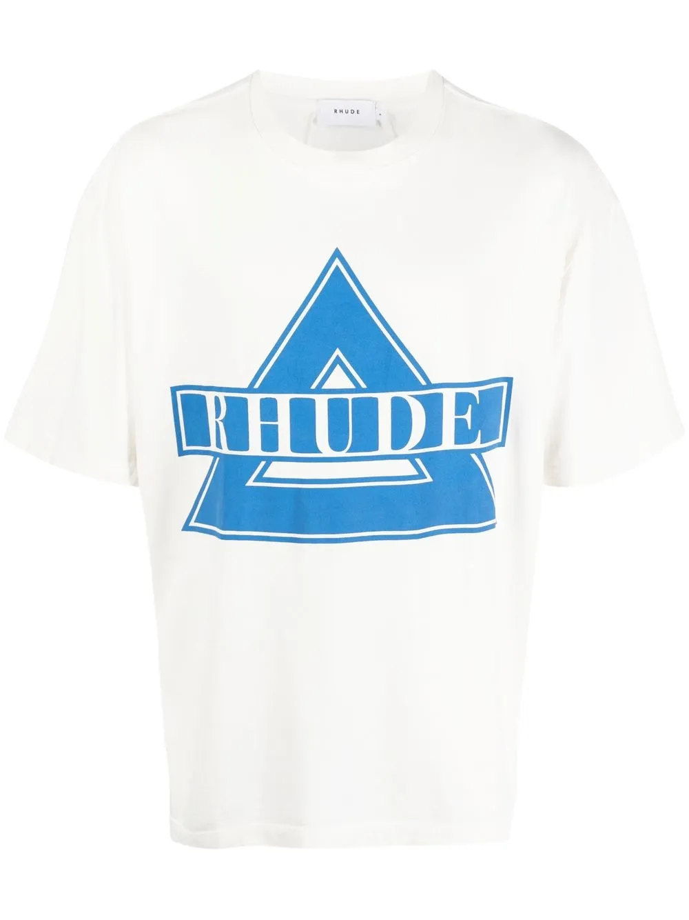 

Rhude Triangle logo-print T-shirt - Neutrals