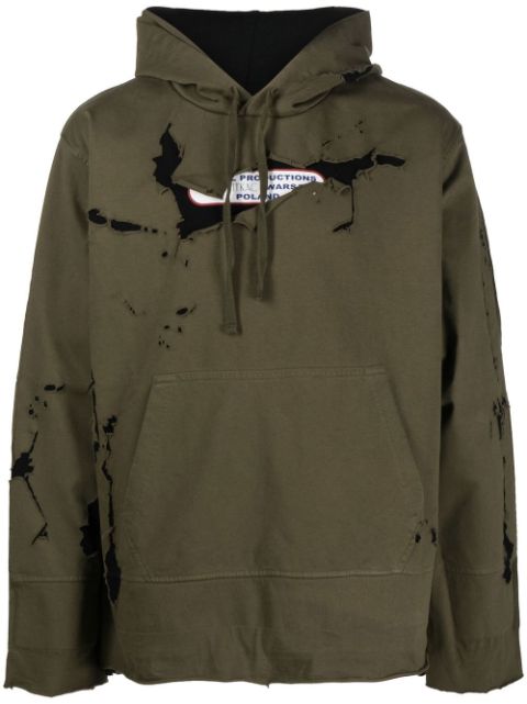 Diesel paint-splatter cotton hoodie Women