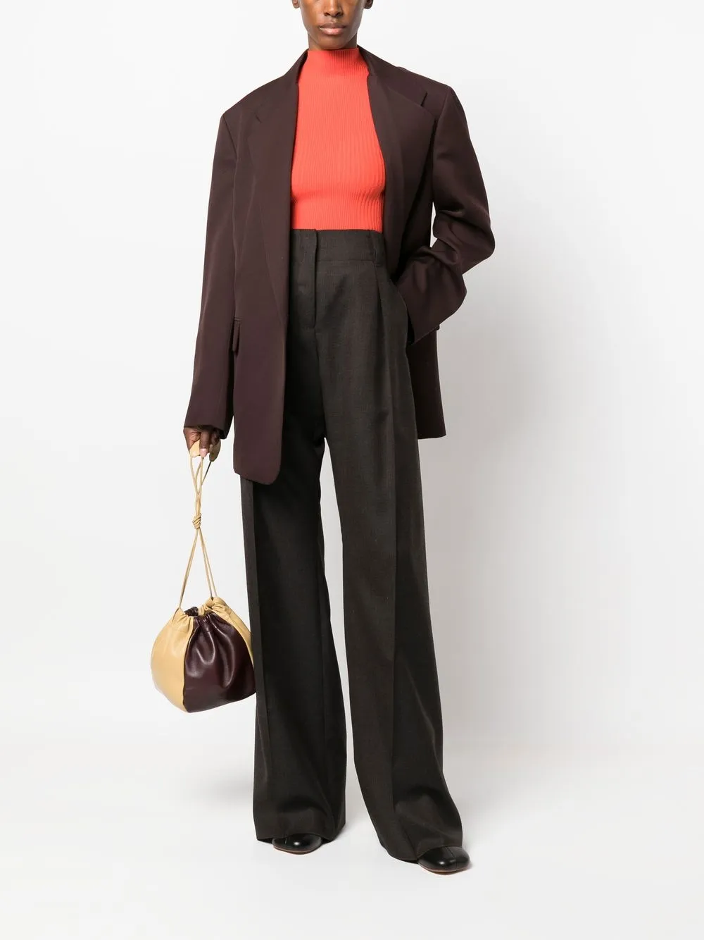 Ferragamo Broek met wijde pijpen - Bruin