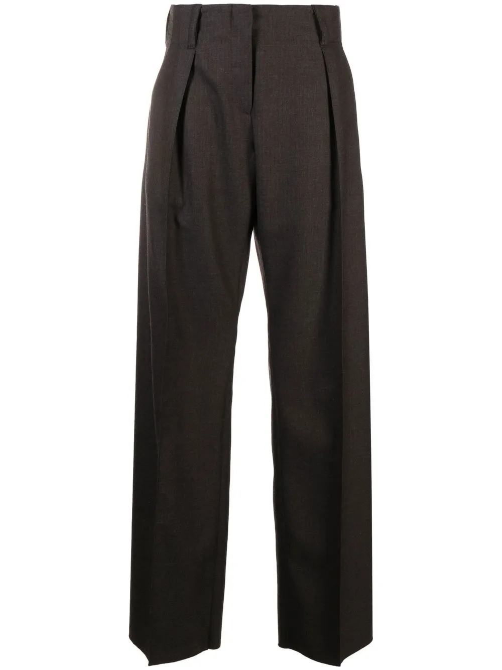 

Ferragamo wide-leg wool trousers - Brown