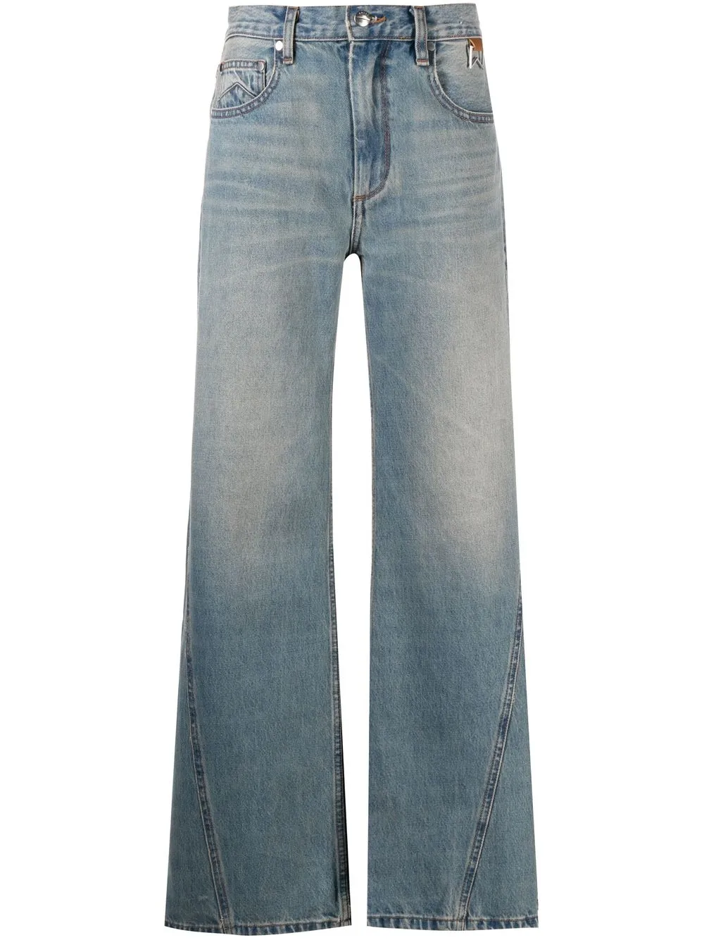 Rhude Wide-leg Jeans In Blue