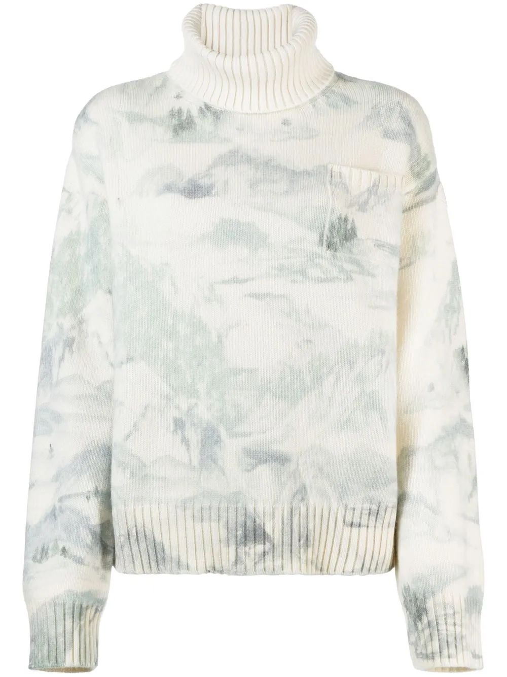 

Moncler suéter oversize con cuello vuelto - Blanco