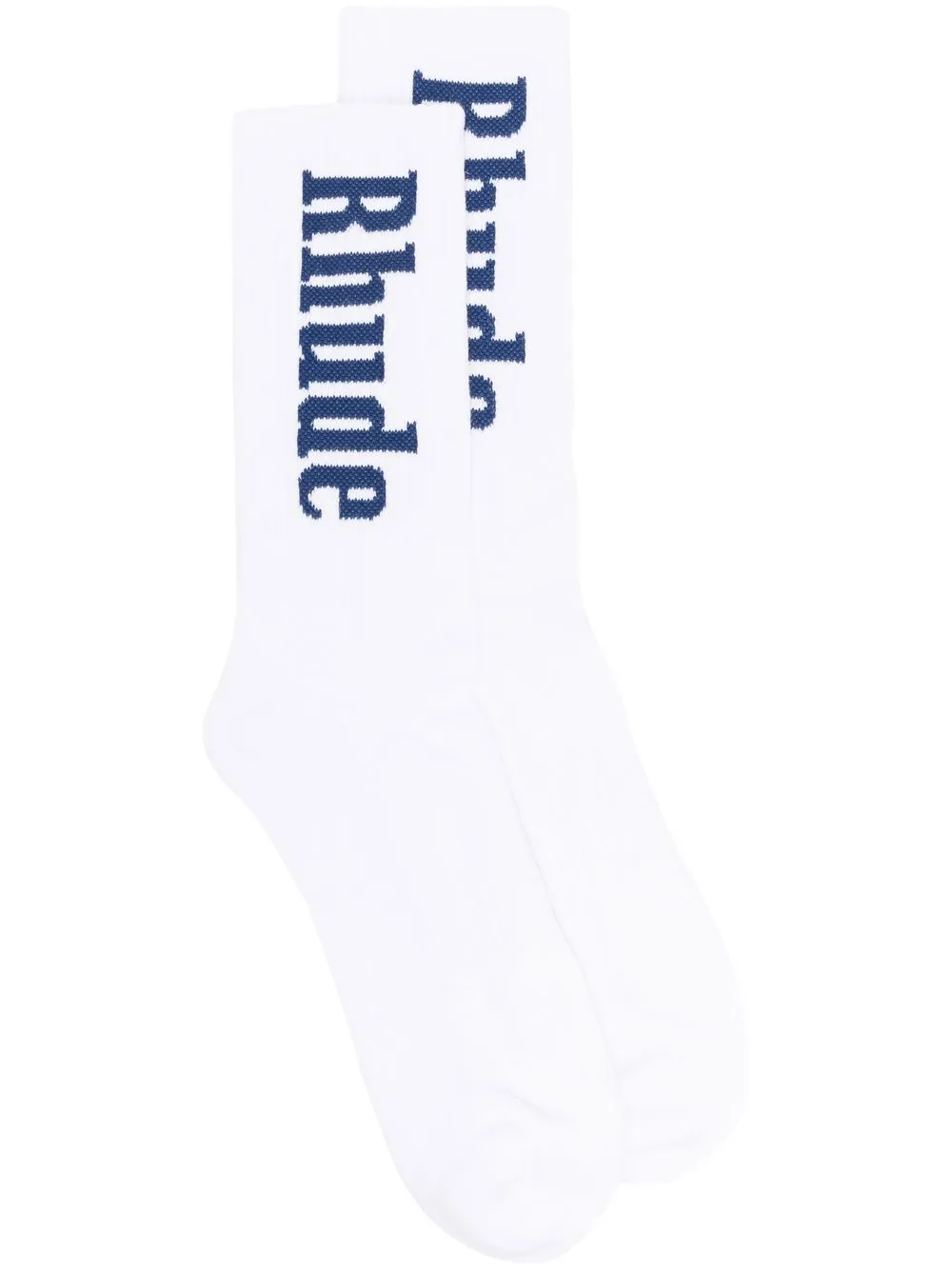 

Rhude intarsia-knit logo socks - White