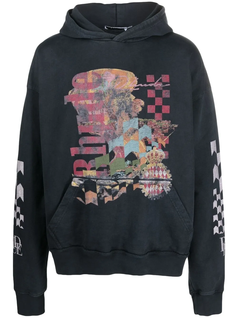 

Rhude graphic-print cotton hoodie - 0610 BLUE