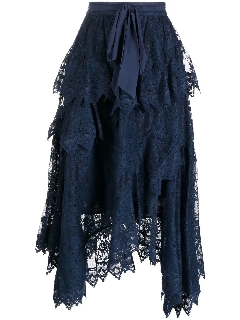 

ZIMMERMANN lace asymmetric skirt - Blue