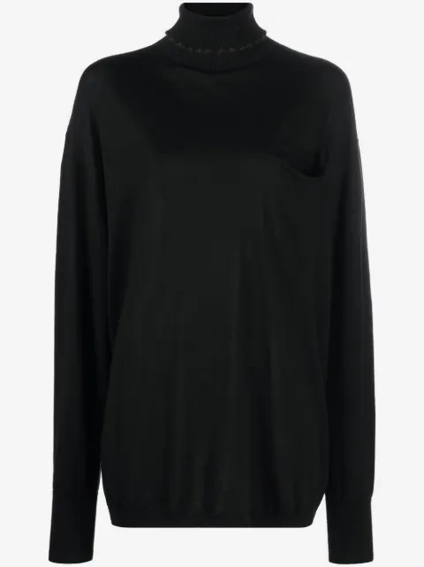 QUIRA ribbed-knit roll neck jumper