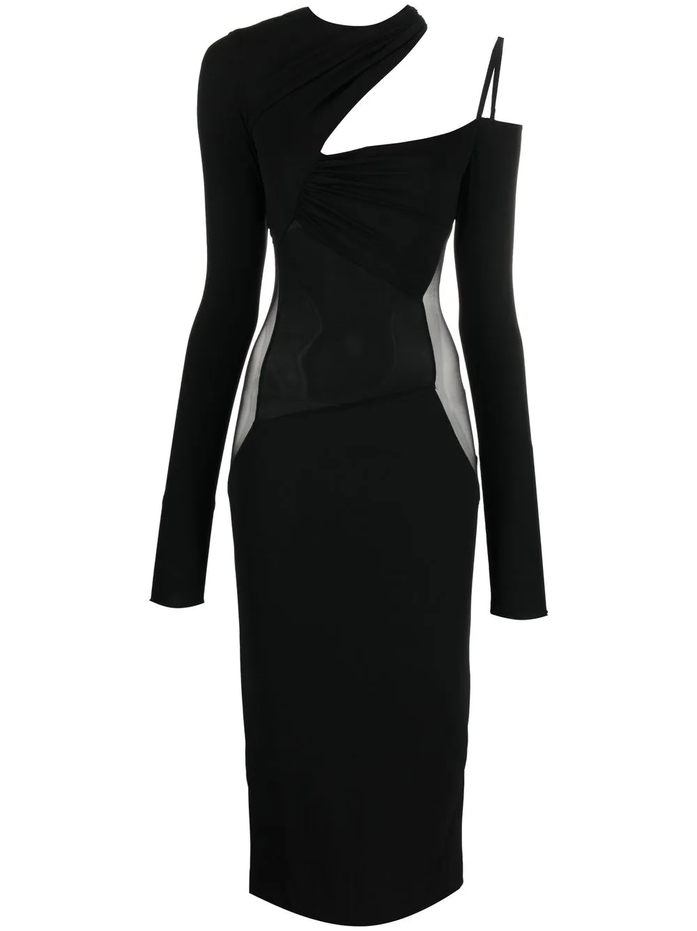 

Nensi Dojaka cold shoulder midi dress - Black