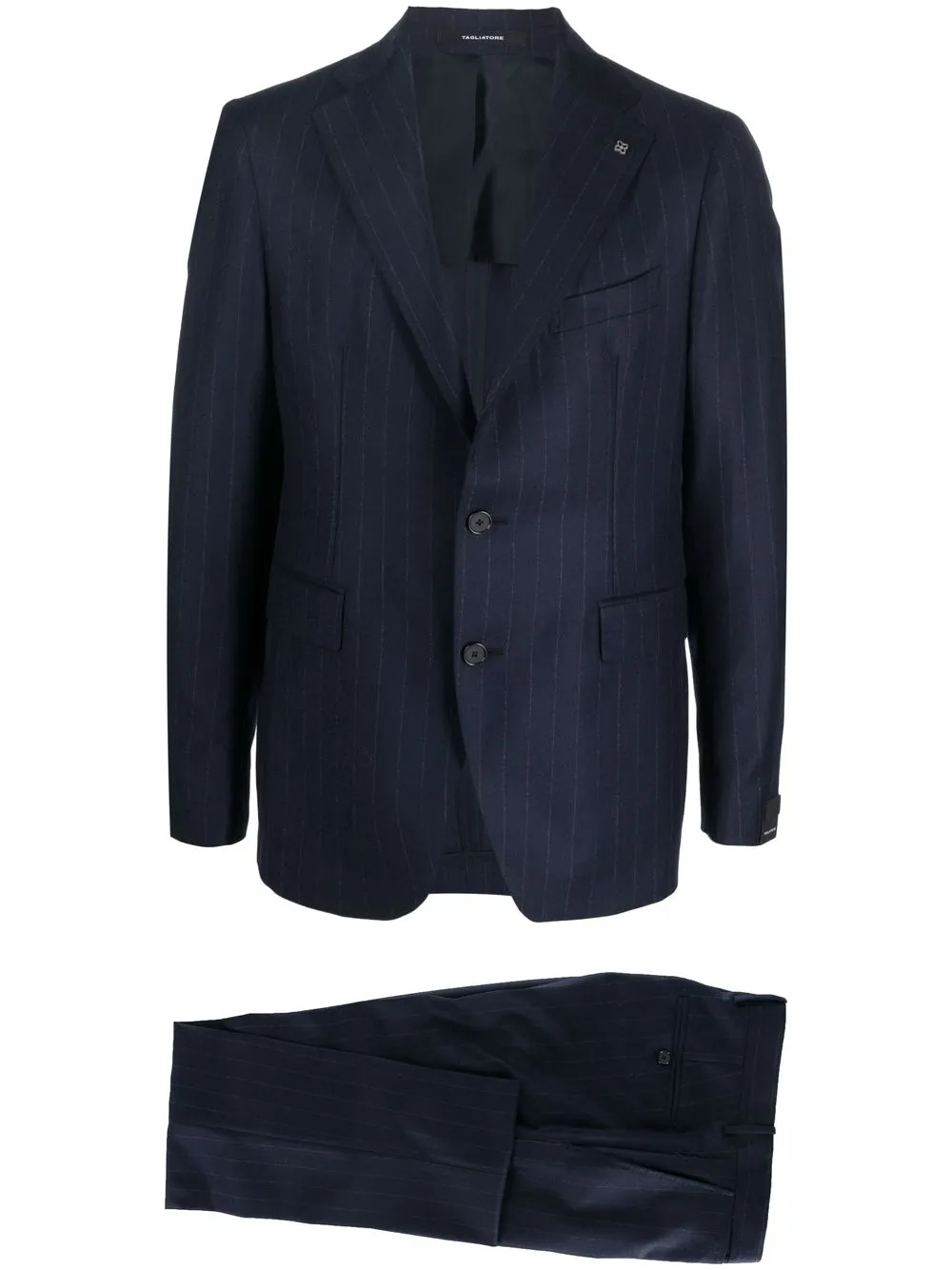 

Tagliatore pinstripe wool single-breasted suit - Azul