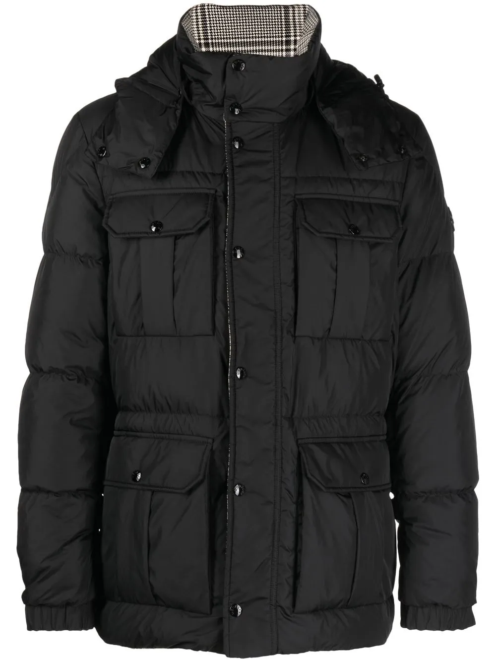 

Moncler reversible plaid-check padded jacket - Black