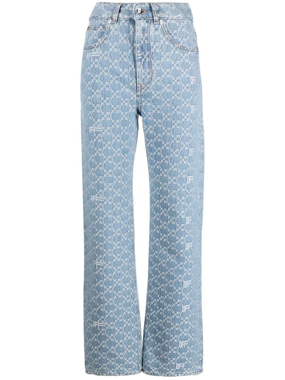 

Off-White logo-print denim jeans - Blue
