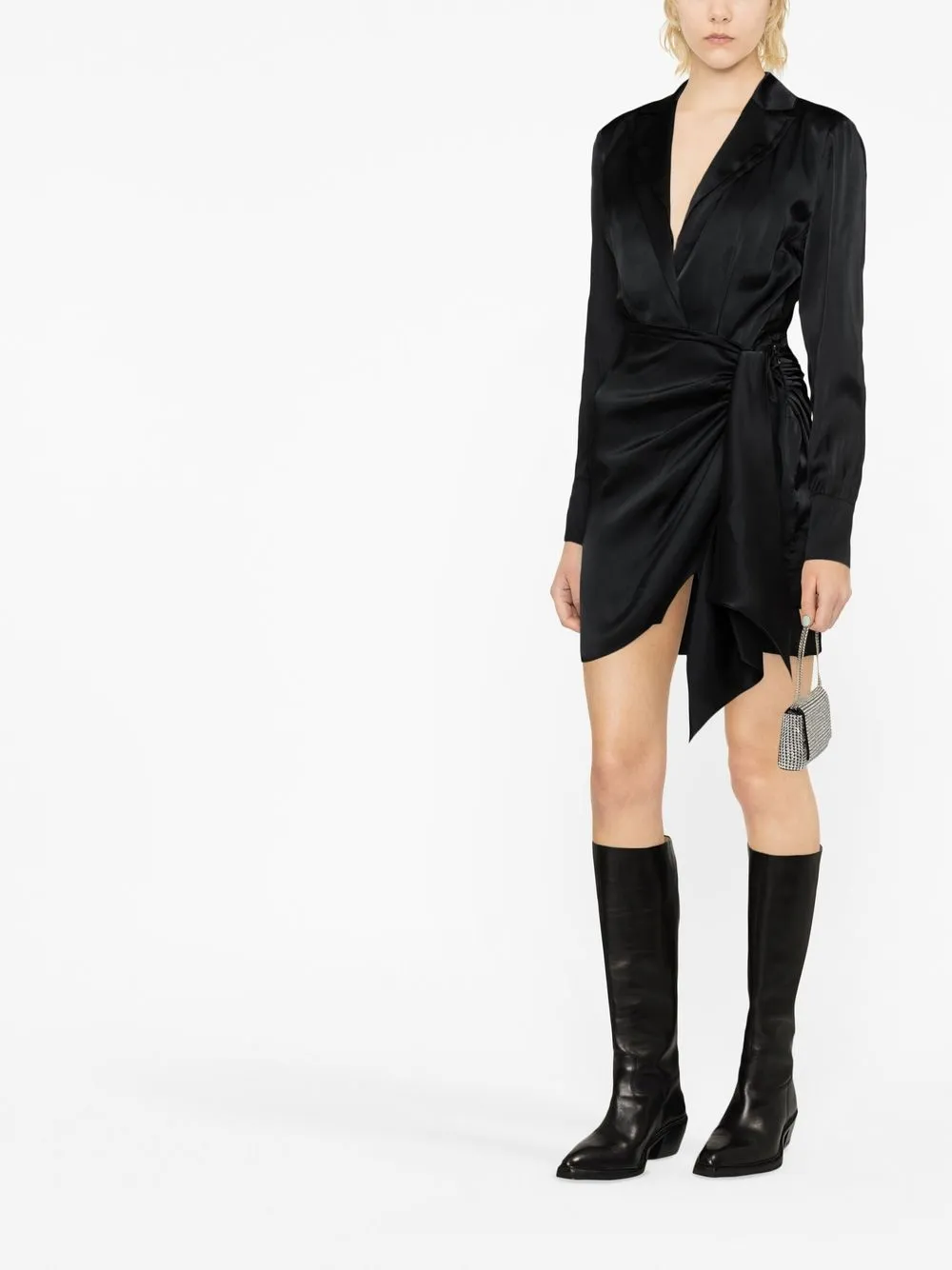  Federica Tosi Minikleid Mit Steigendem Revers   Schwarz 
