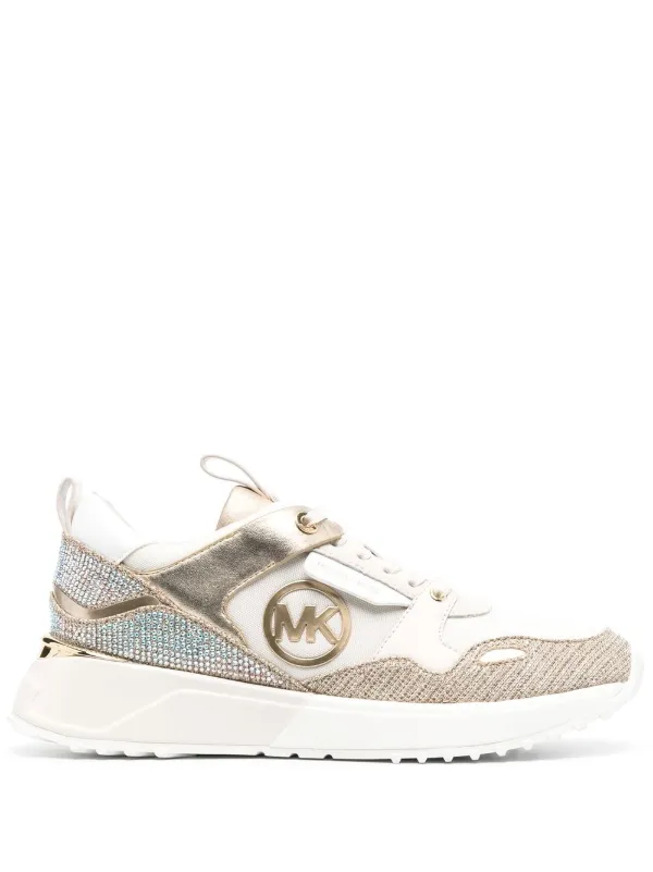 関税込 MICHAEL MICHAEL KORS ロゴプレート スニーカー レザー Michael Michael Kors ロゴプレート スニーカー | ニュートラル