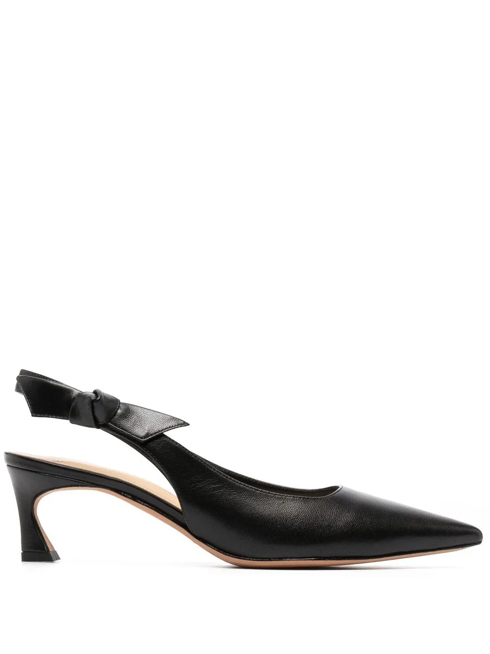 

Alexandre Birman bow-detail leather slingback pumps - Black