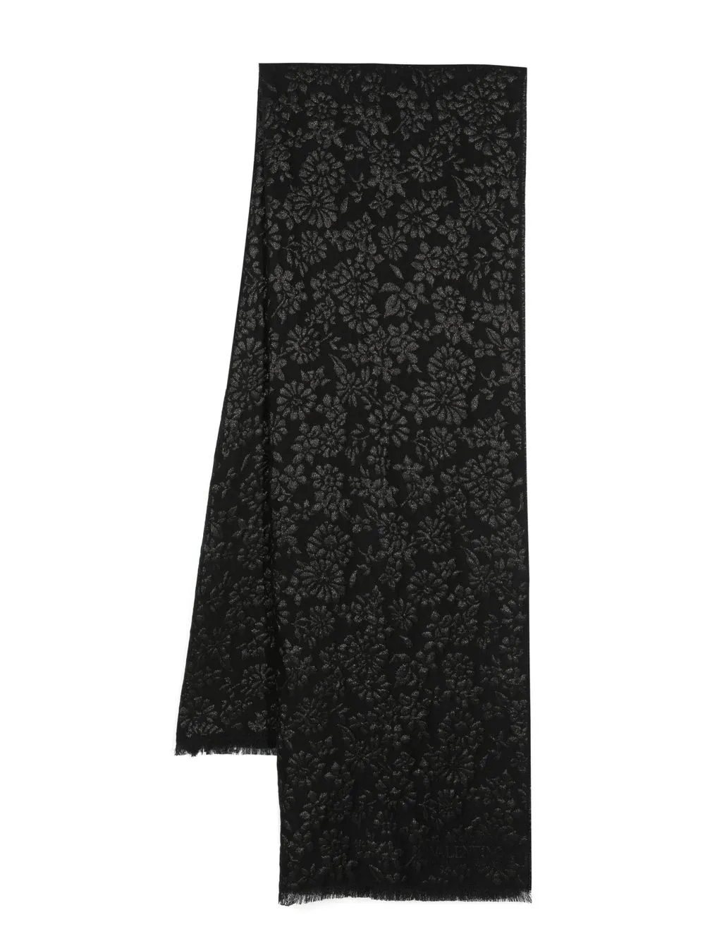 

Valentino floral jacquard scarf - Black