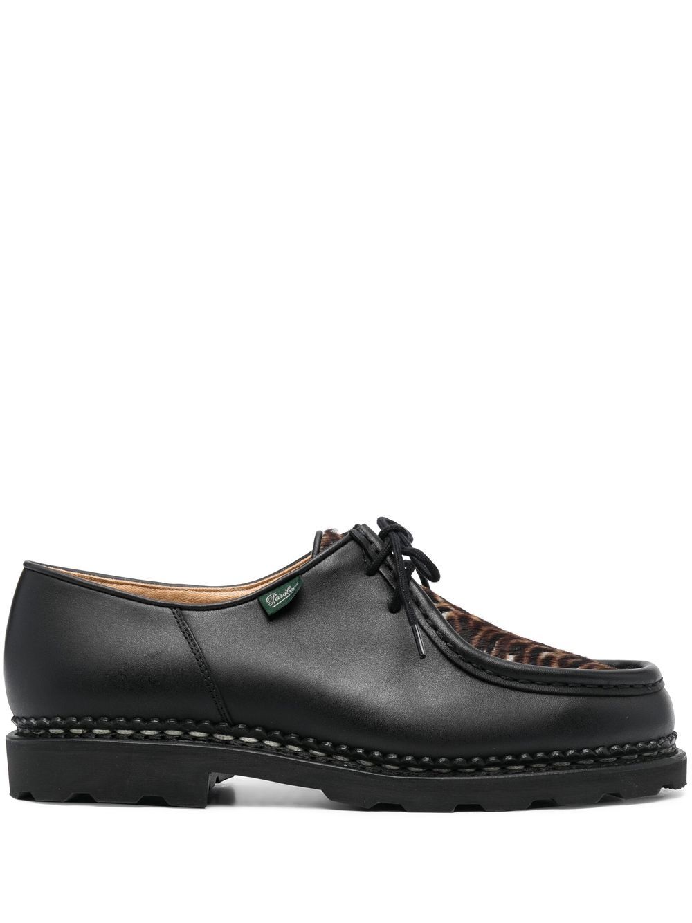 Paraboot Animal Print Leather Derby Shoes - Farfetch