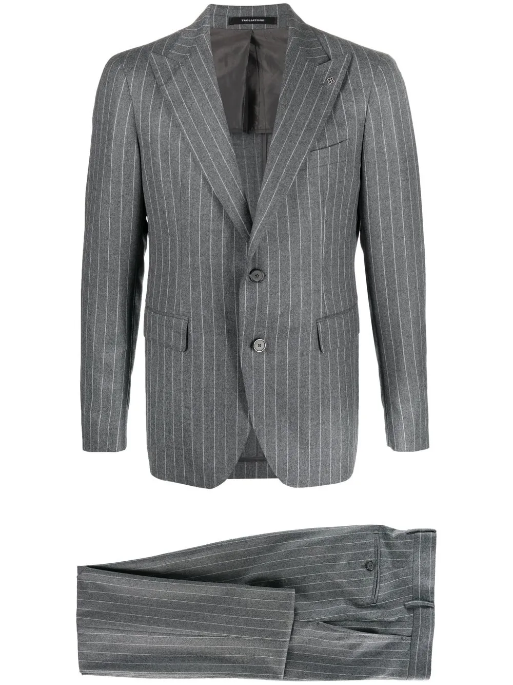 

Tagliatore pinstripe wool suit - Grey