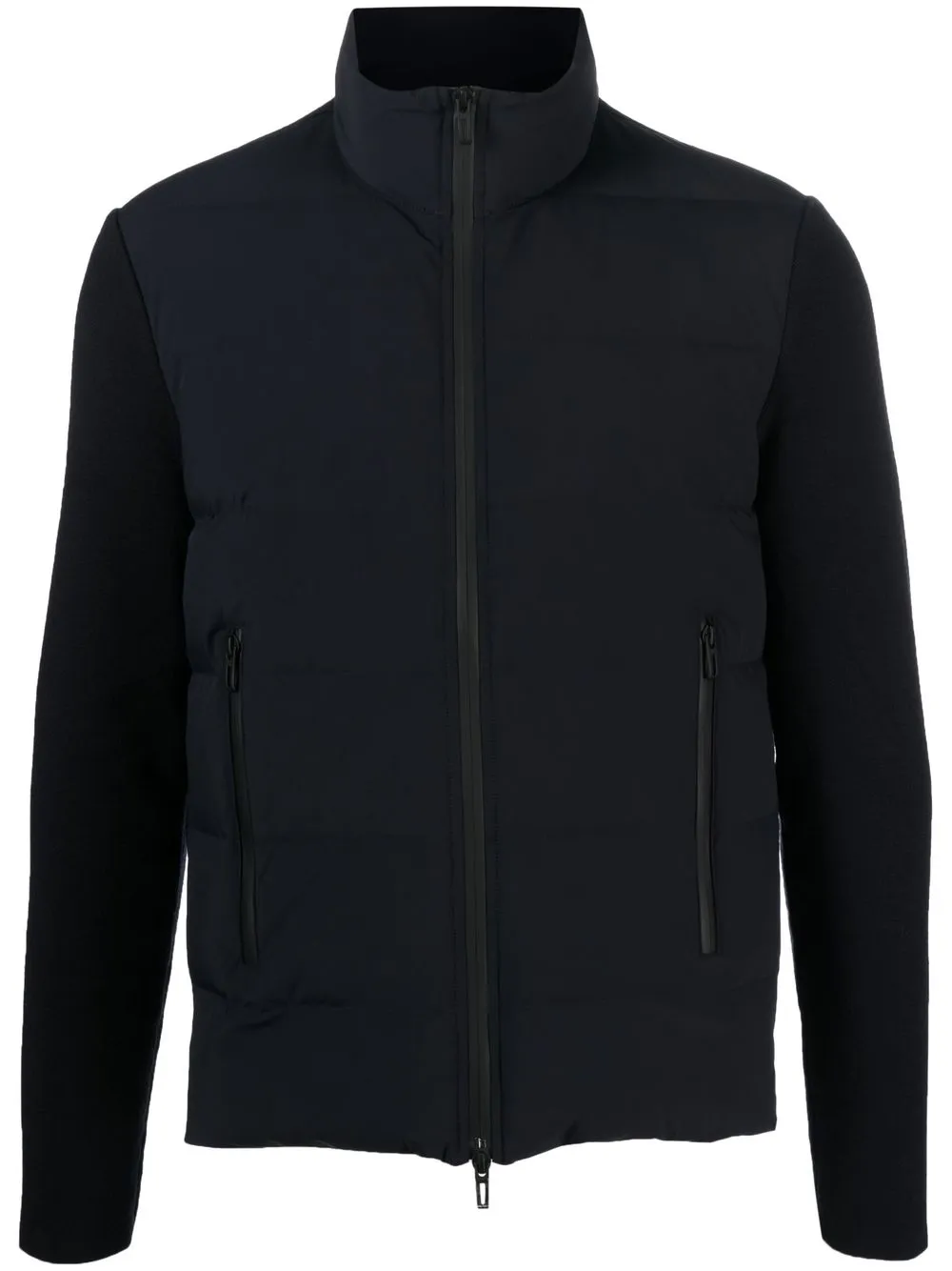 

Emporio Armani logo-patch padded down jacket - Blue