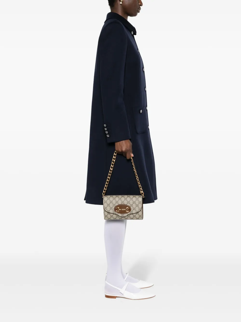 Gucci Horsebit 1955 schoudertas - Bruin