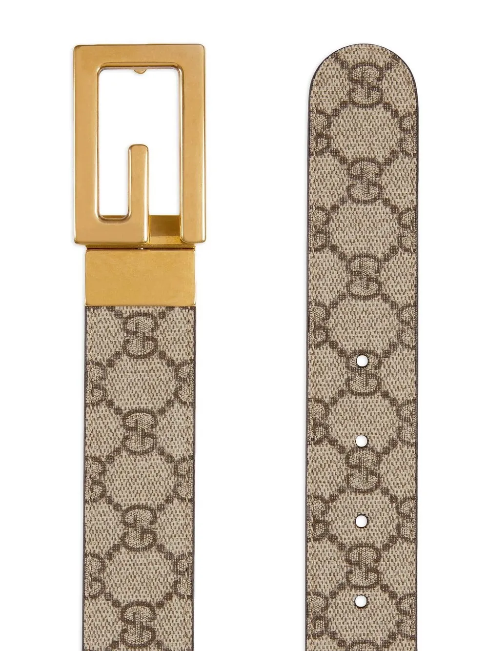 Shop Gucci Reversible Interlocking-g Belt In Brown