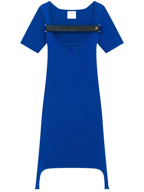 Courrèges maille racer bretelles short dress 