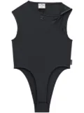 Courrèges logo patch body - Black