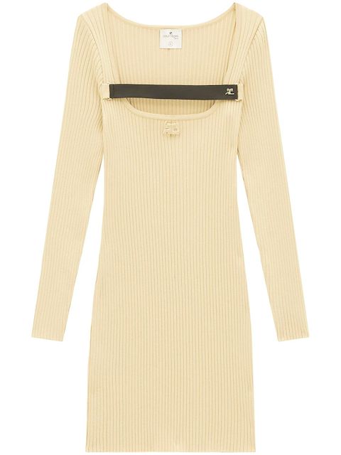 Courrèges racer rib knit dress 