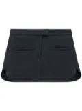 Courrèges curved twill mini skirt - Black