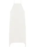 Courrèges square-neck midi dress - White