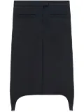 Courrèges twill suspenders midi skirt - Black