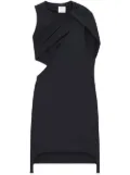 Courrèges cut-out gathered mini dress - Black
