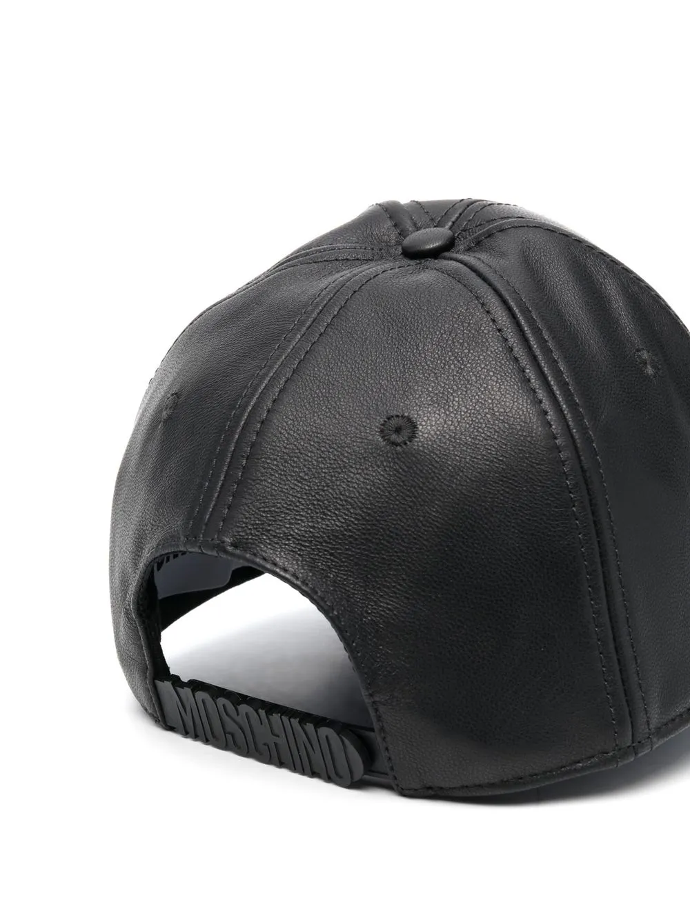 Moschino Honkbalpet met logoplakkaat - Zwart